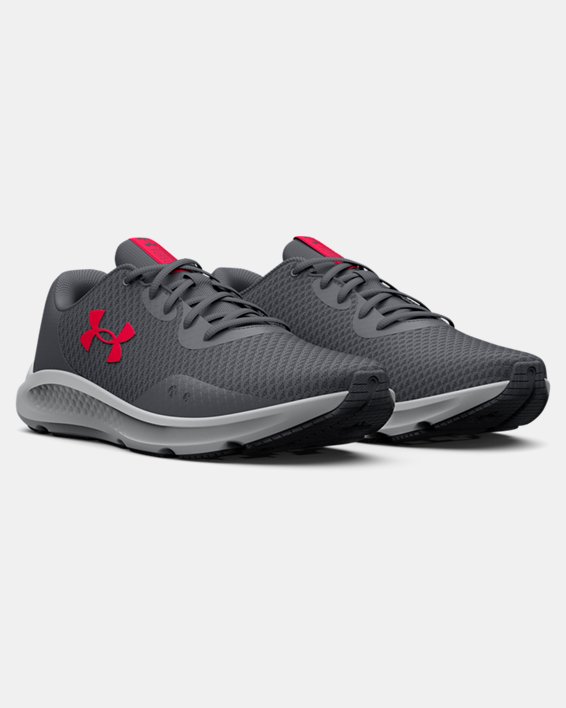 Men's UA Charged Pursuit 3 Running Shoes in Gray image number 3